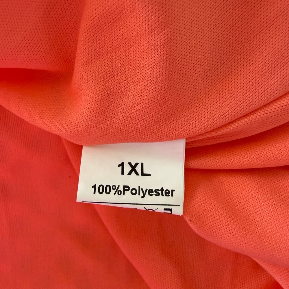 Coral Pleated Halter Maxi Dress Flowy Sleeveless 1XL - Picture 4 of 4